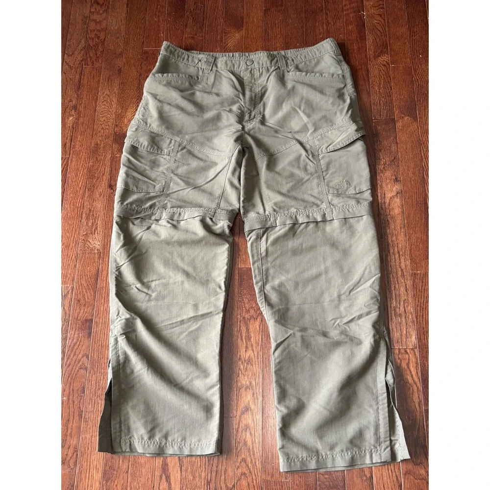 The North Face Mens Paramount Peak II Convertible Hiking Pants Brown Green XL